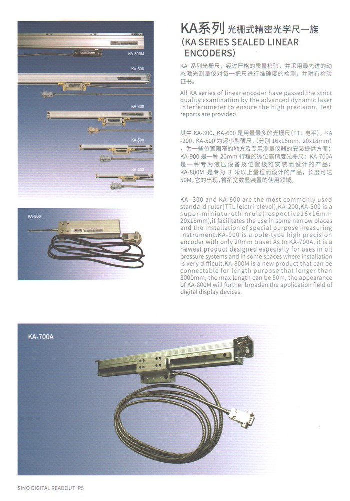 KA600 SINO Reader Head With 3 meter Cable for 5μ Linear Encoder Scale