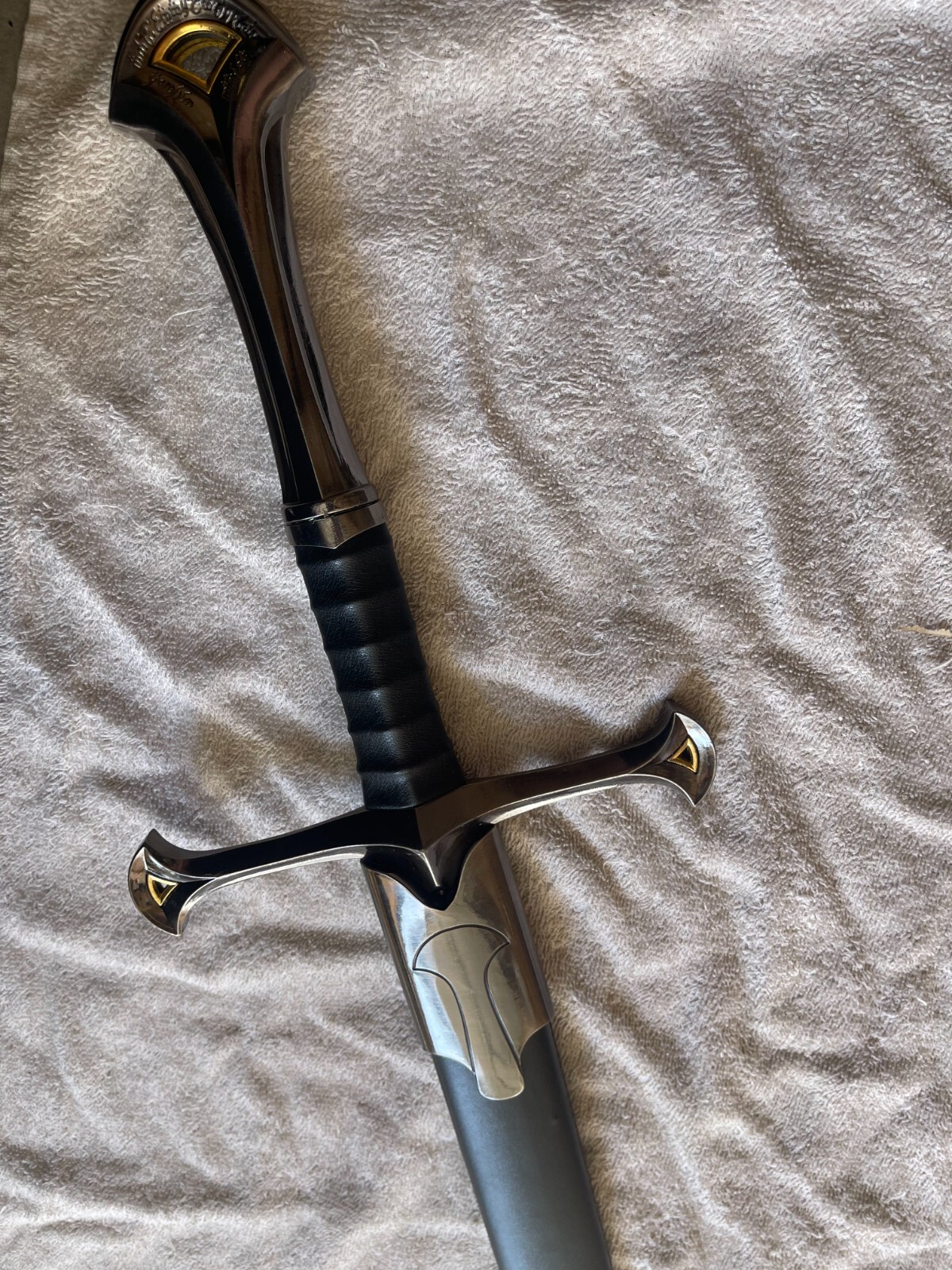 [OPEN BOX]41" Medieval Stainless Steel Elendil Sword lord Aragon Western Knight