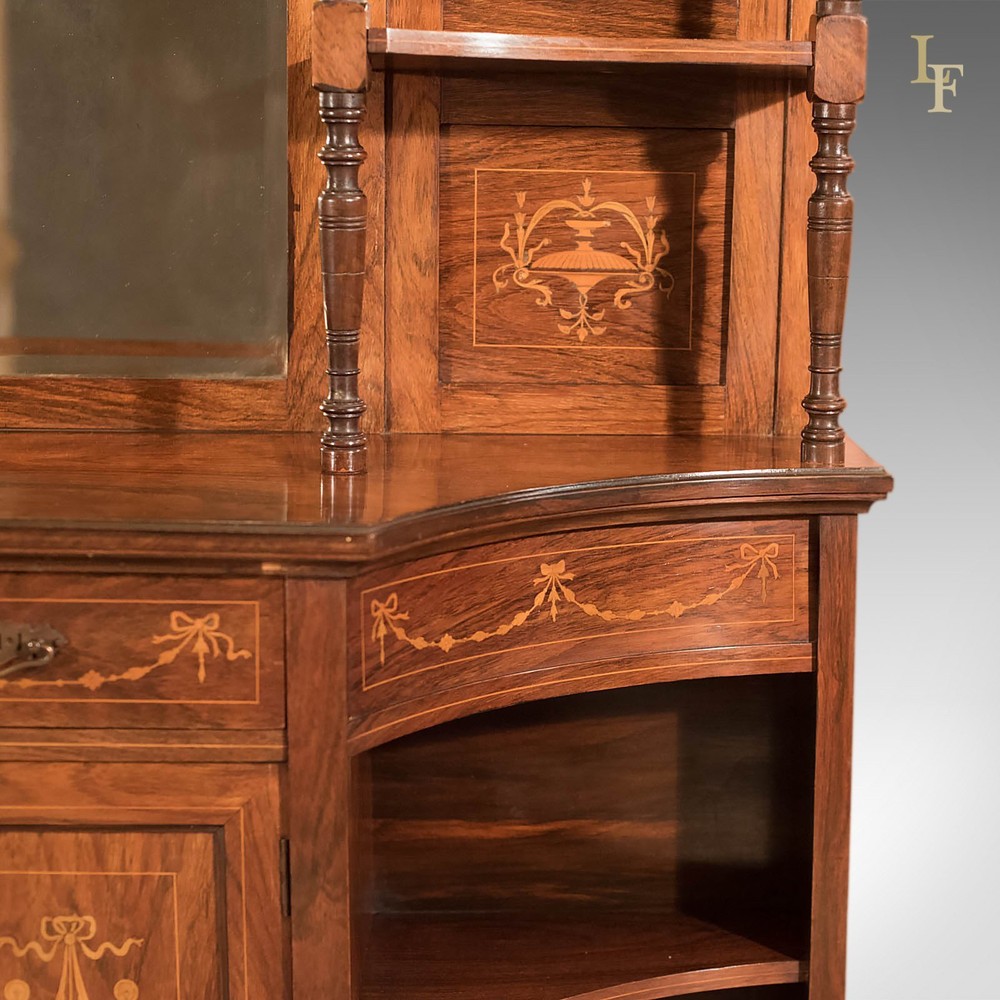 Antique Sideboard, Edwardian Mirror Back c1910