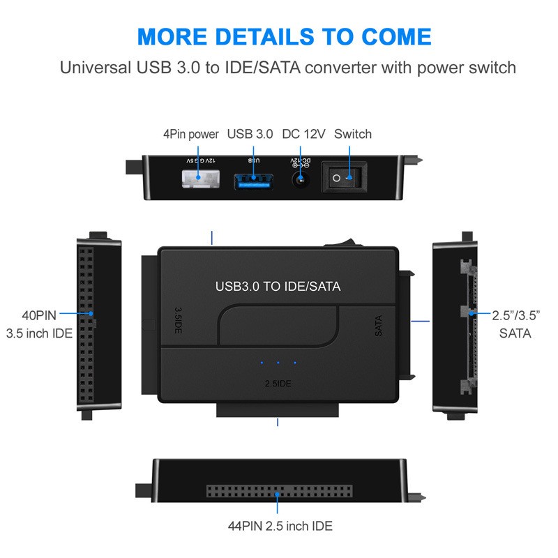 SATA/IDE External Adapter for 2.5/3.5-inch Hard Drive Data Export Cable