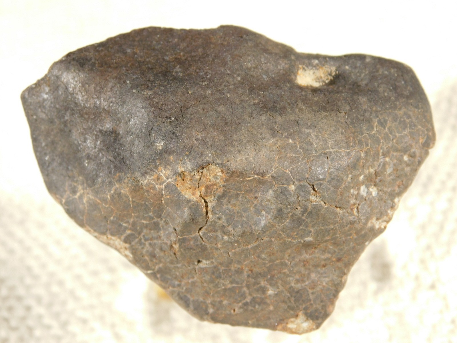 H6 Stony METEORITE Regmaglypts DARK Fusion Crust and Contraction CRACKS! 178gr