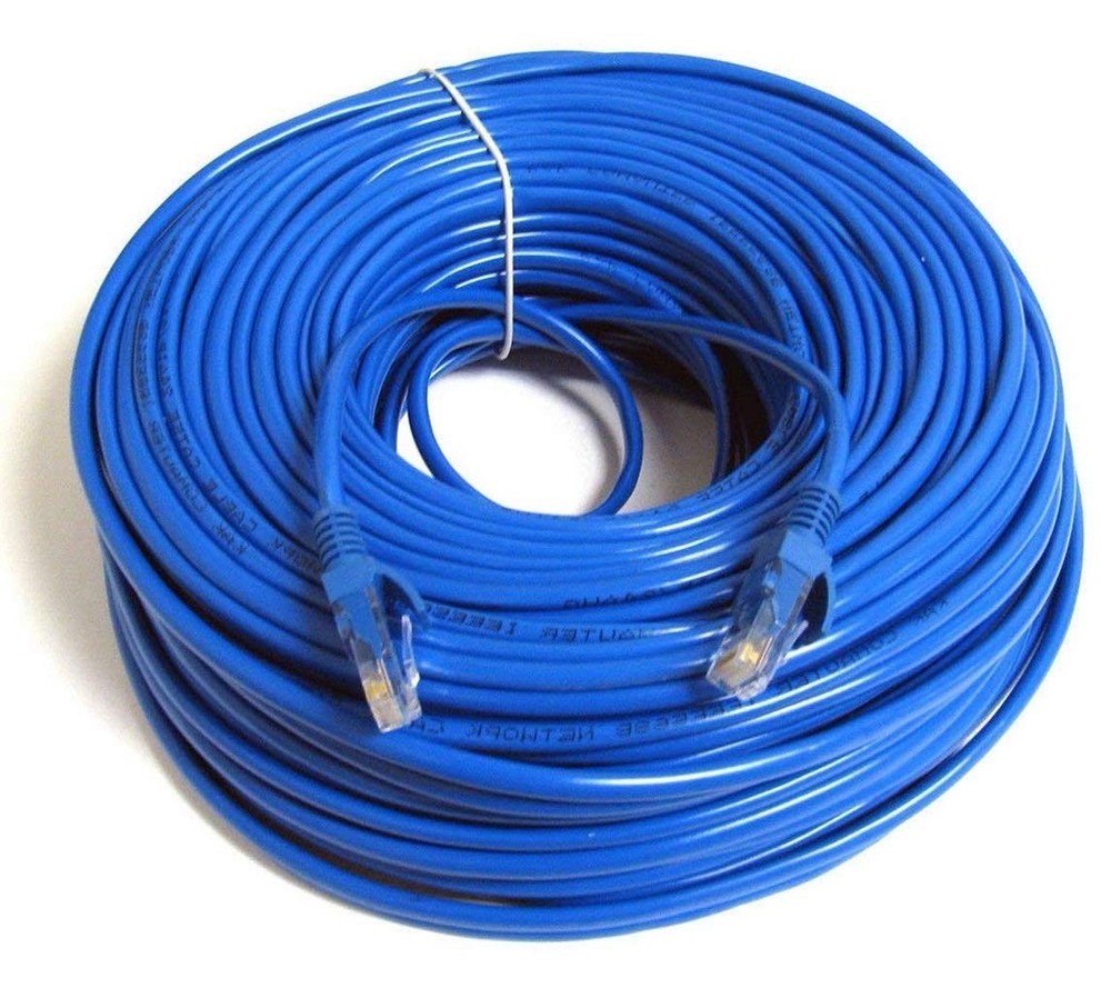 150ft Blue RJ45 CAT6 Ethernet LAN Network Internet Computer Patch Solid Wire ...