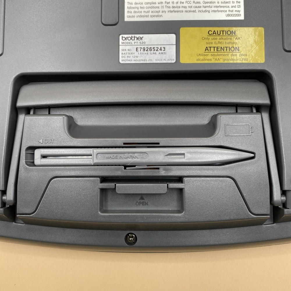 Brother P-Touch Extra PT-520 Electronic Thermal Label Maker Working