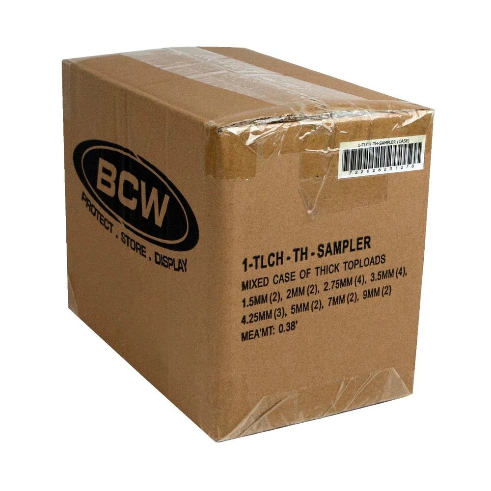 Premium Mixed Thick Card Toploader Case: Assorted Rigid PVC Holders