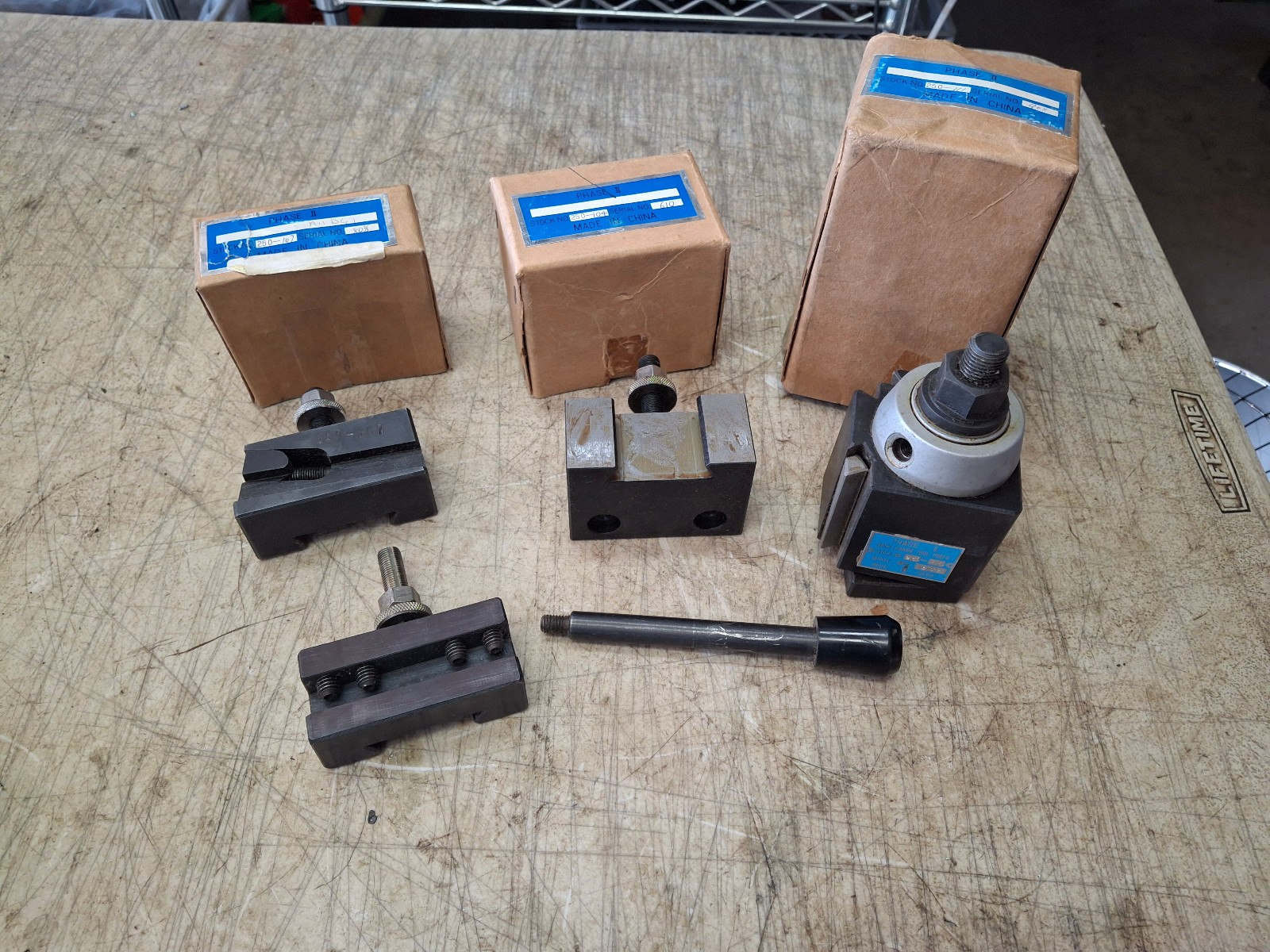 PHASE II #250-111  Wedge Type Quick Change Tool Post w/ 250-104 / 107 / 101