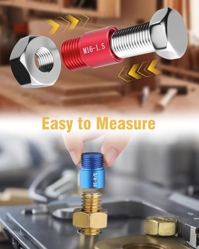 Thread Checker Nut and Bolt Thread Checker, 30 Inch & 30 Metric Box Set 60 pcs
