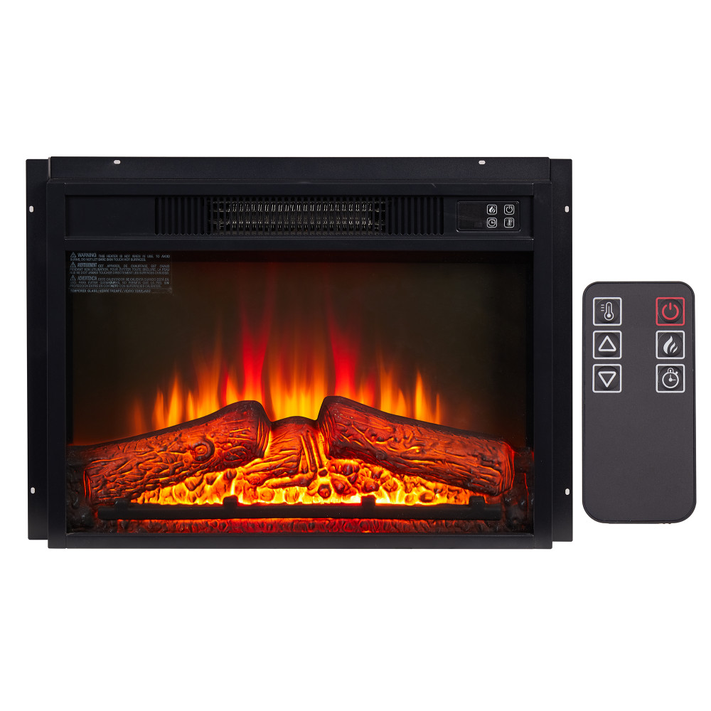 23" Electric Fireplace Mantel with Insert & Remote Control, Cherry