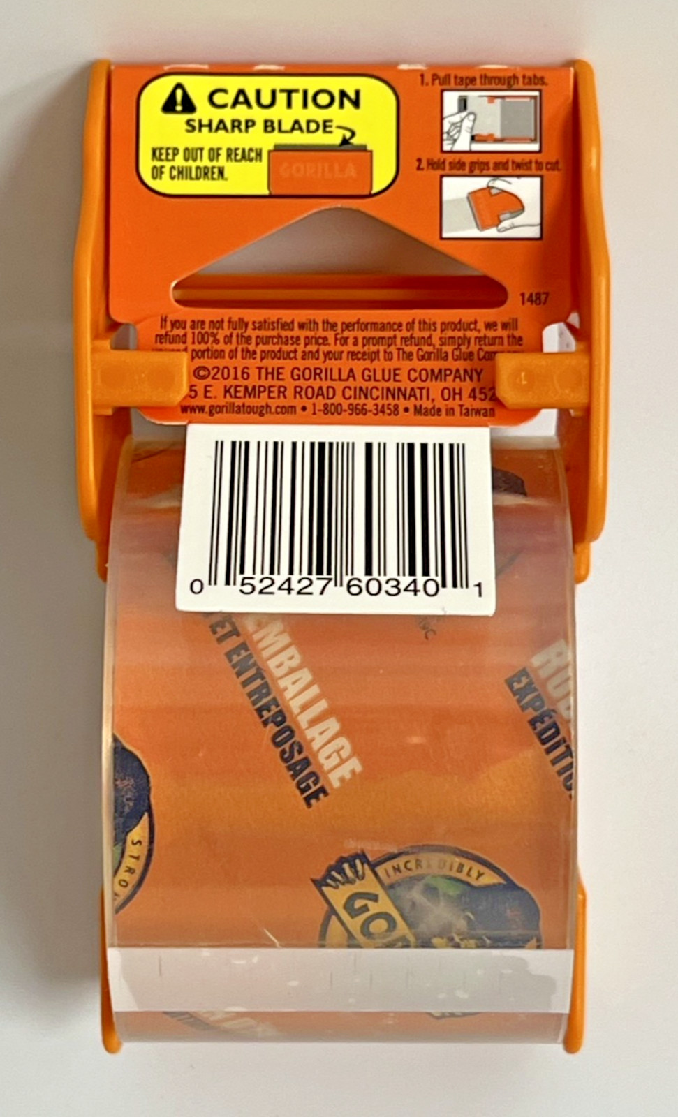 2-Pack - GORILLA - Heavy Duty Packing Tape - 1.88 In x 25 Yd