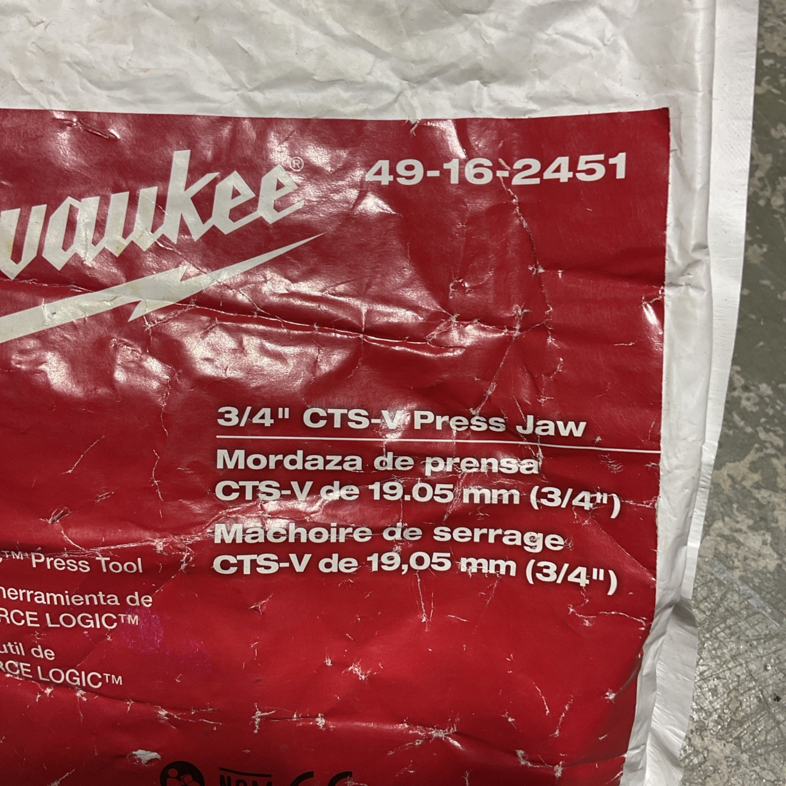 Milwaukee 49-16-2451 CTS-V 3/4" compact M12 press jaw