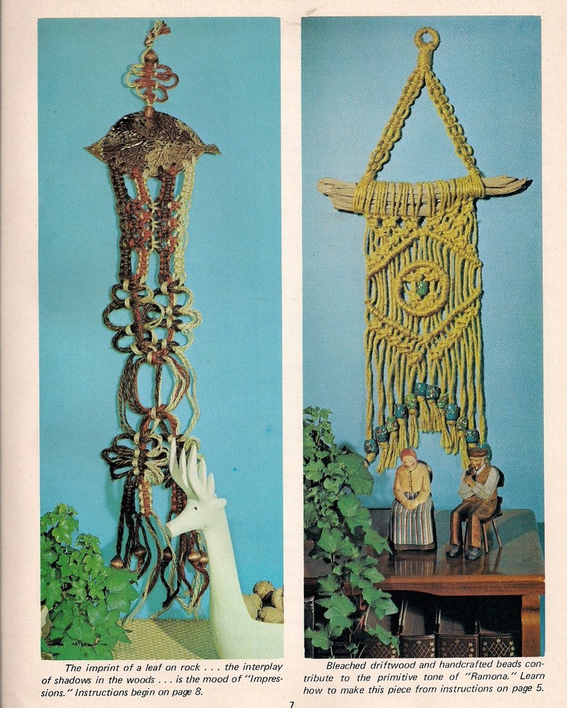 Hanging Bird Bath Pattern - Craft Book: # H228 Macrame Hangers for Small Spaces