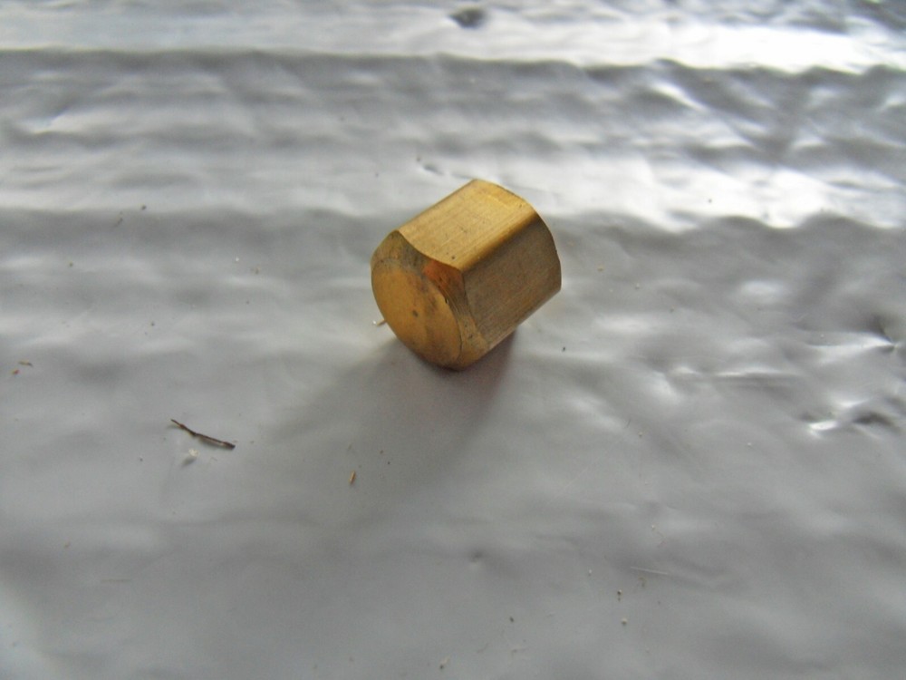 New 1/4" Brass Flare Cap 440730