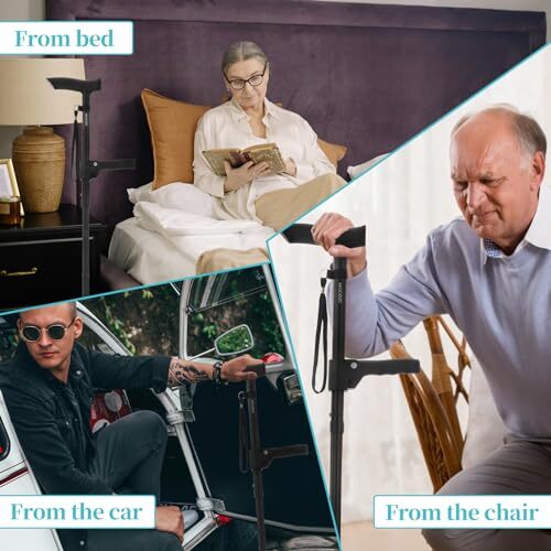 Walking Cane Accessories-Second Handle. Auxiliary Handle with Immovable Fixed