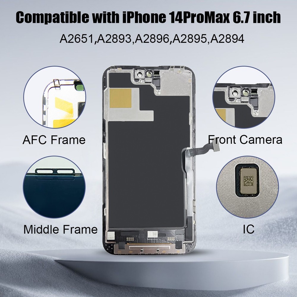 For iPhone 14 Pro Max OLED Display Touch Screen Digitizer Assembly Replacement