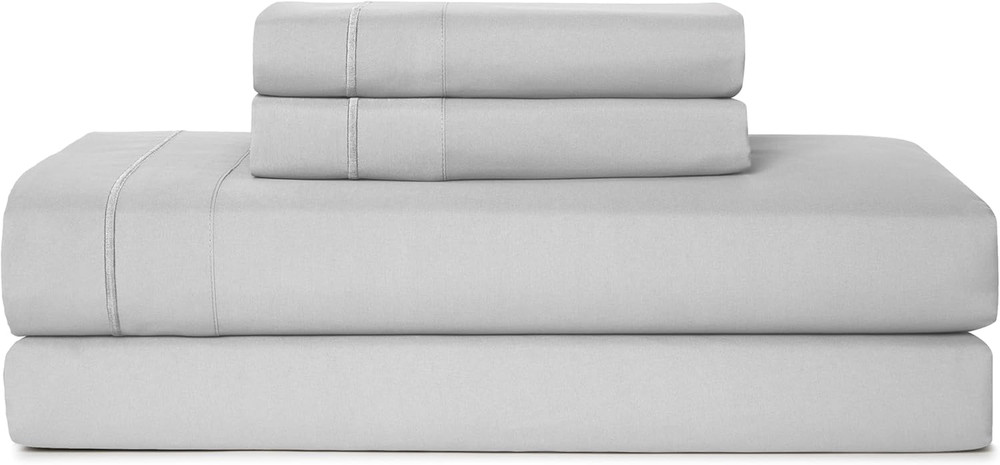 Full Sheets Set 4 Piece Cooling Sheets with 2 Pillowcases Soft Microfiber Hypoal
