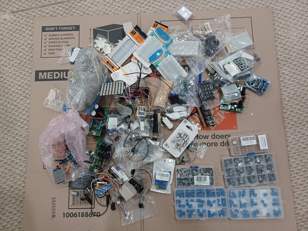 HOBBY Arduino Large Electronics Components Lot Breadboards, Modules, Transistors