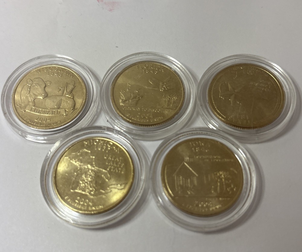 24kt. Gold Plated State Quarters 2005 set.