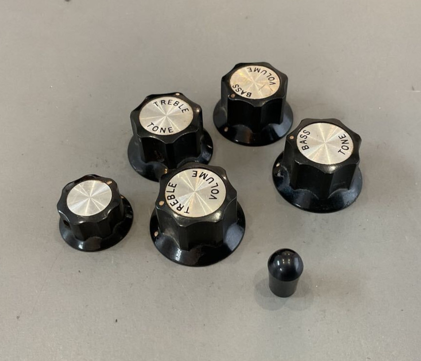 1966 Rickenbacker Silver Top Control Knobs Vintage