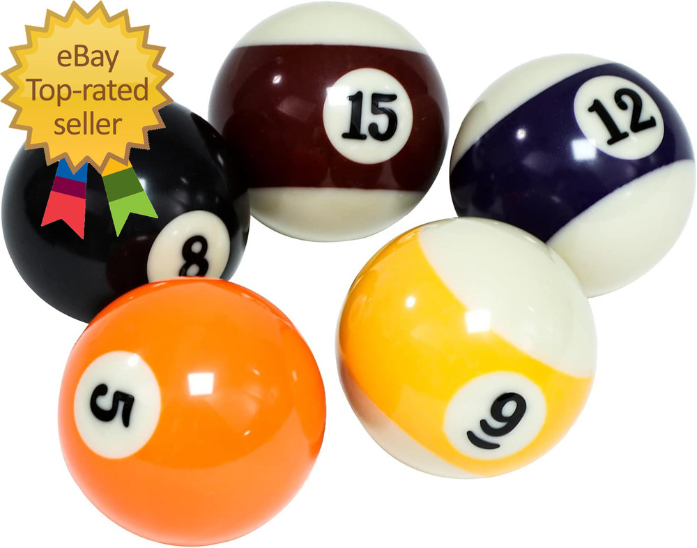 Billiard Balls Set 2-1/4" Regulation Size Pool Table Balls for Replacement