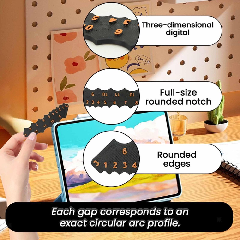 Round Corner Gauge Fillet Radius Gauge ARC Angle Template