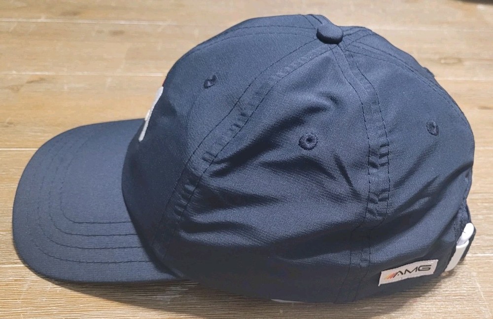 AMG Athletic Motion Golf Hat Classic A Navy Blue Adjustable Strap Cap Golfing