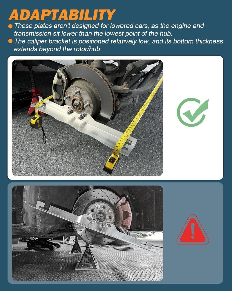 Heavy Duty Toe Alignment Tool Plates, Upgrade Stainless Steel Wheel Alignment