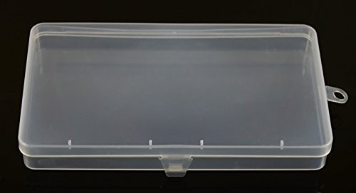 Clear Plastic Flat Rectangle Storage Box for Beads and Tools, 4-Inch by 7-Inch