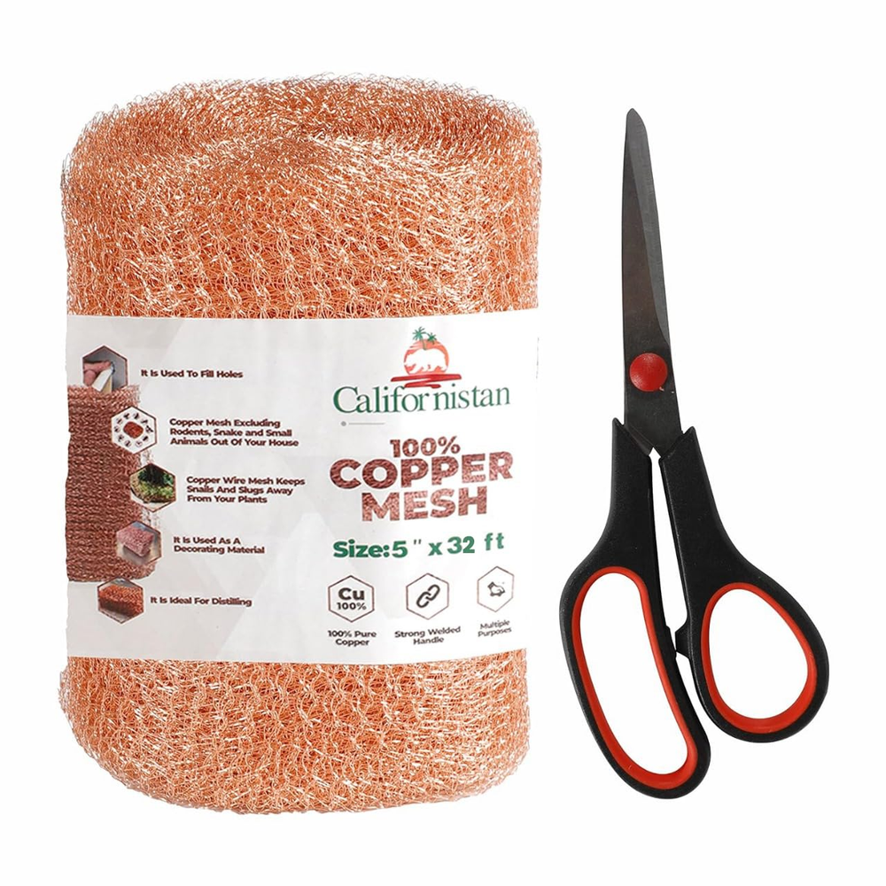 Copper Mesh Rodent Control, 5In X 32Ft- Rustproof Copper Mesh Roll for Rodent...