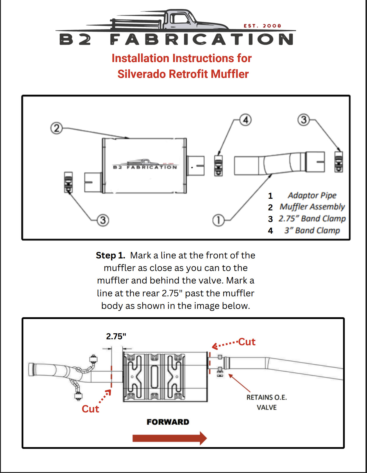 2014-2025 Silverado 5.3L Performance Retrofit Muffler
