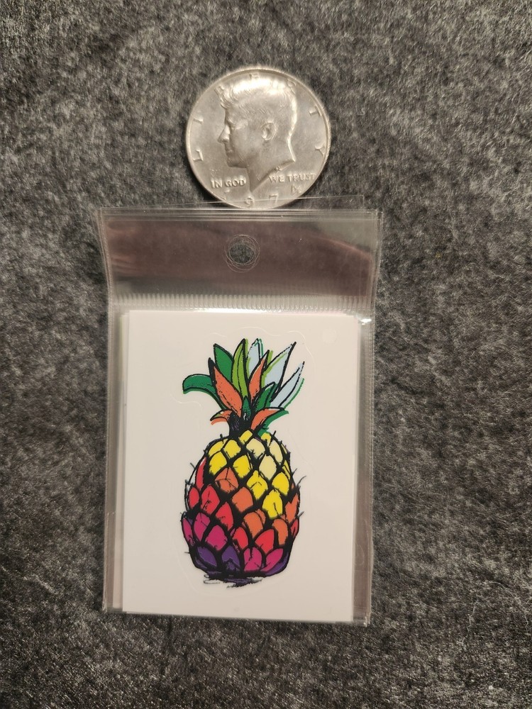 Pineapple  2 1/2" Off the Hook Vinyl Sticker