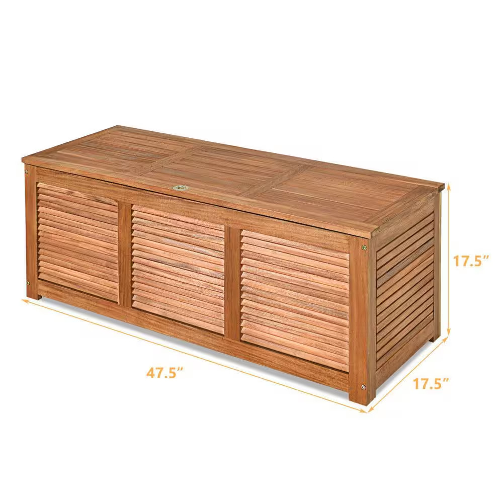 47-Gal. Deck Storage Bench Box Organization in Nature