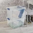 Sterilite Large Storage Bin Clear Plastic Container Latch Lid