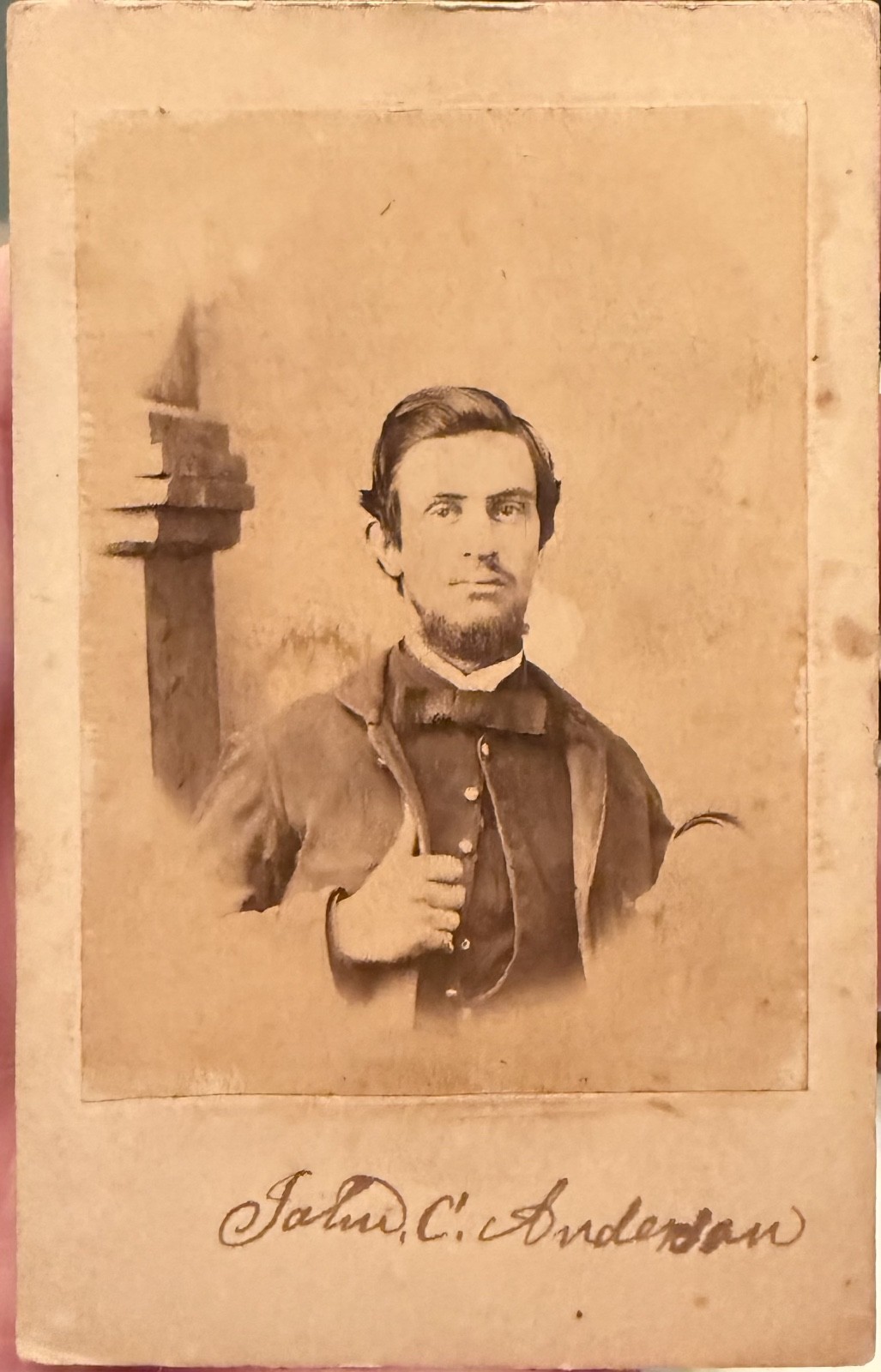 Ink signed CDV of Union Civil War soldier, no back mark