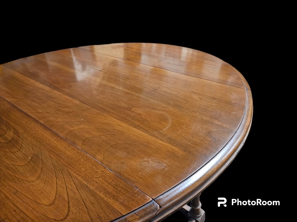 Vintage Pennsylvania House Drop Leaf End Table Solid Cherry Oval