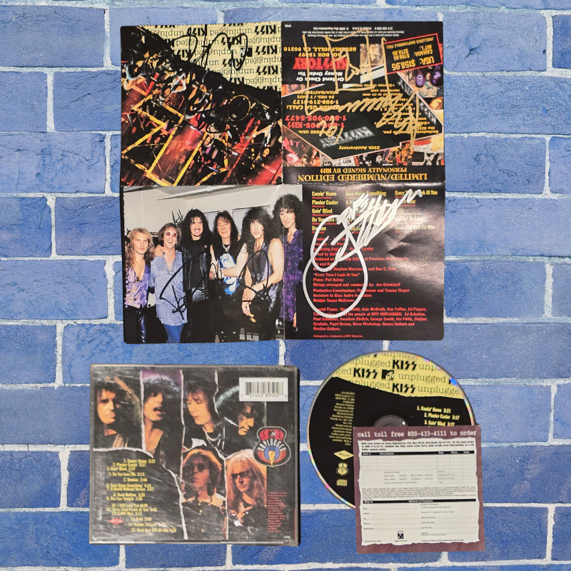 Kiss | signed cd | 4 members | Unplugged