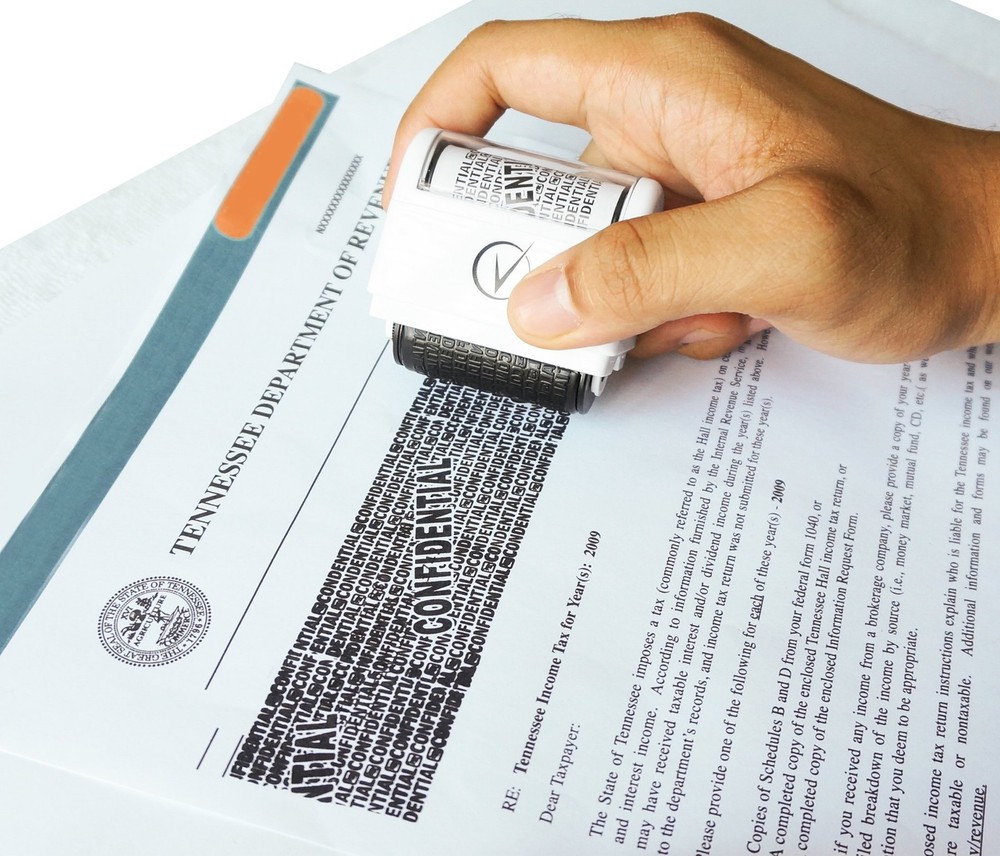 Identity Theft Protection Roller Stamp for Hiding Sensitive Information, Wide...