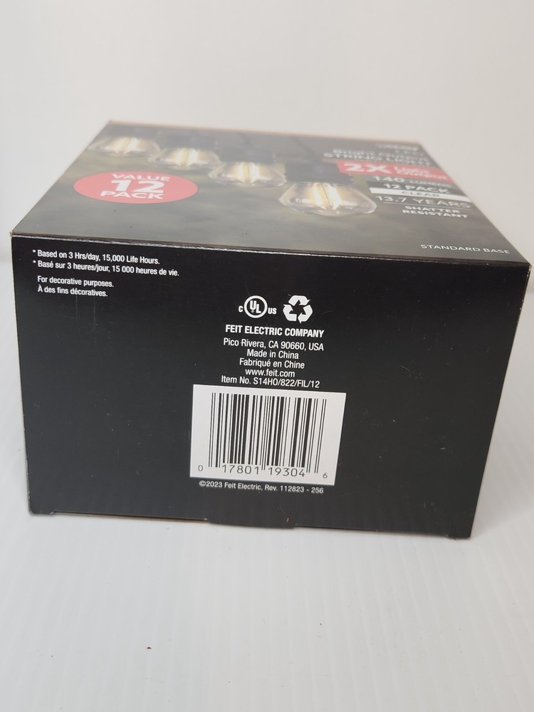 Waterproof S14 LED Light Bulbs Outdoor String Lights Replacement E26 Base 12Pack