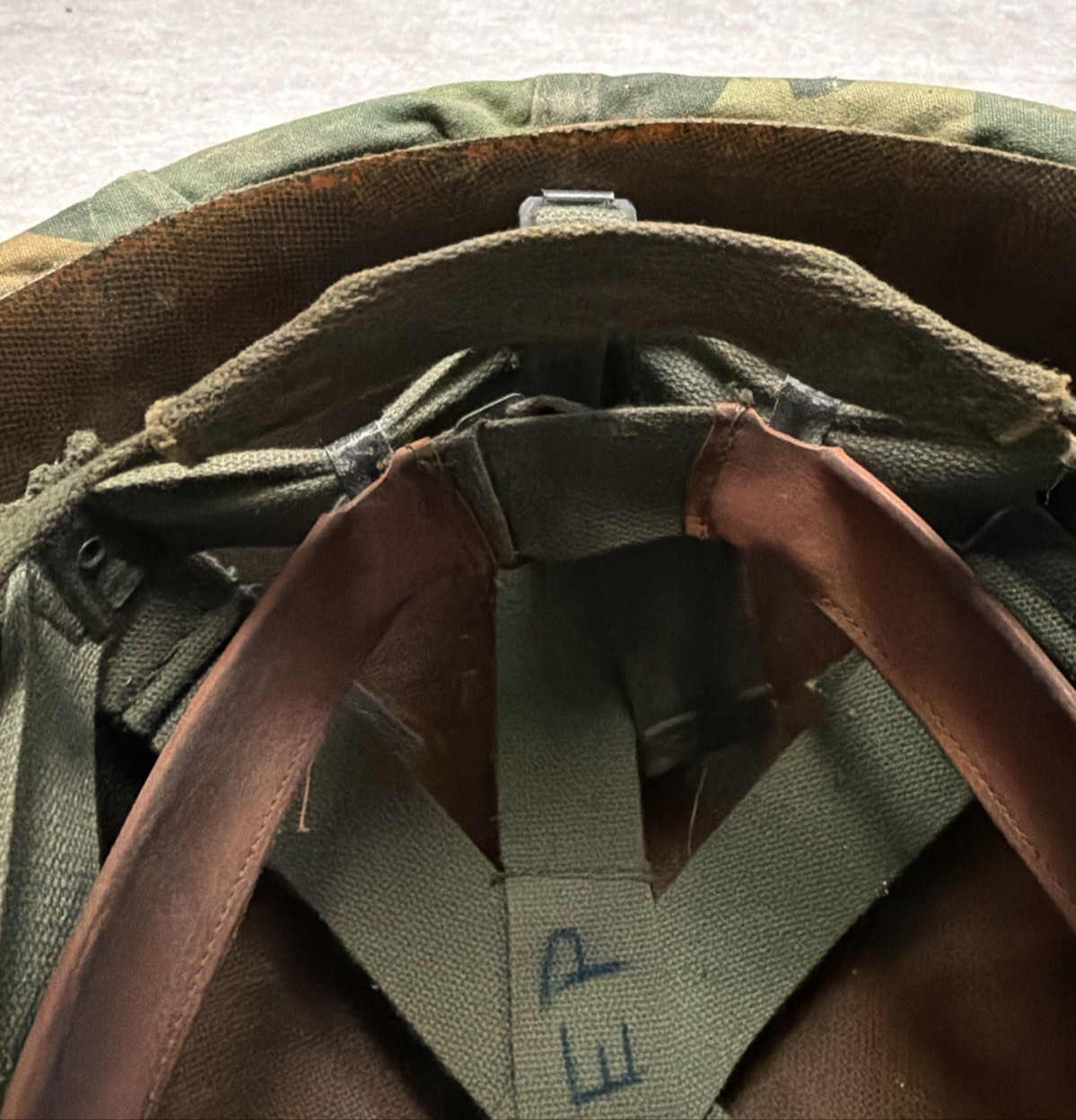 Vietnam WWII Steel Pot FRONT SEAM Helmet Mitchell Cover Liner NICE