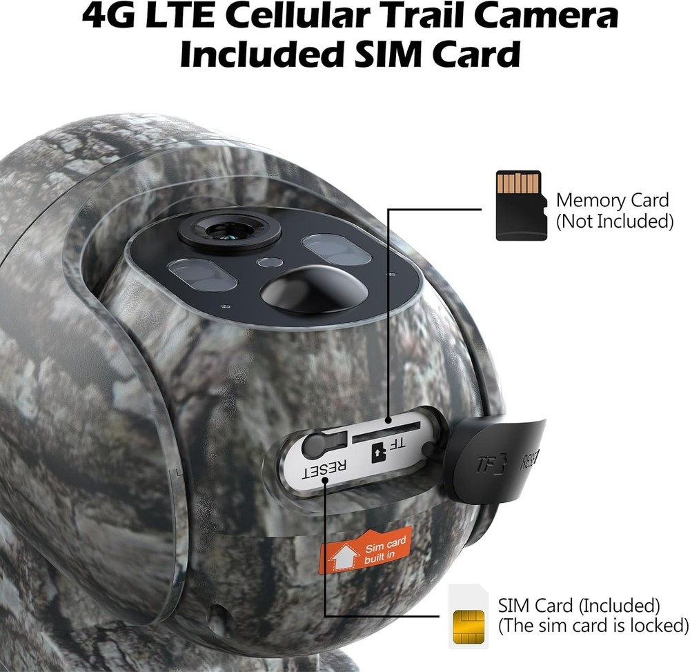 Cellular Trail Camera 3rd-Live View Remote Access Solar Power Game/Deer Camera