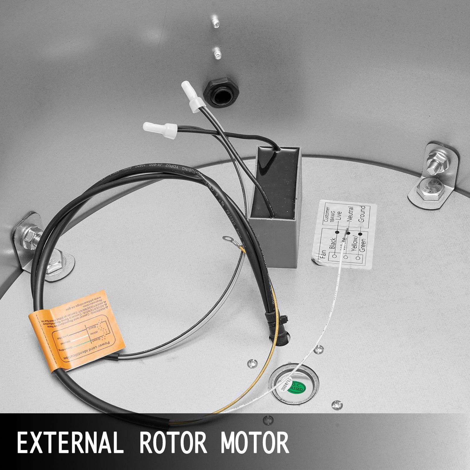 2400CFM 250W High Speed Direct Drive Roof Exhaust Fan & Ventilation System