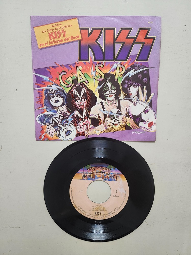 KISS VINTAGE RARE Mexico 1980 Shandi /Firehouse 4 Track Vinyl 45 Pic Sleeve 2472