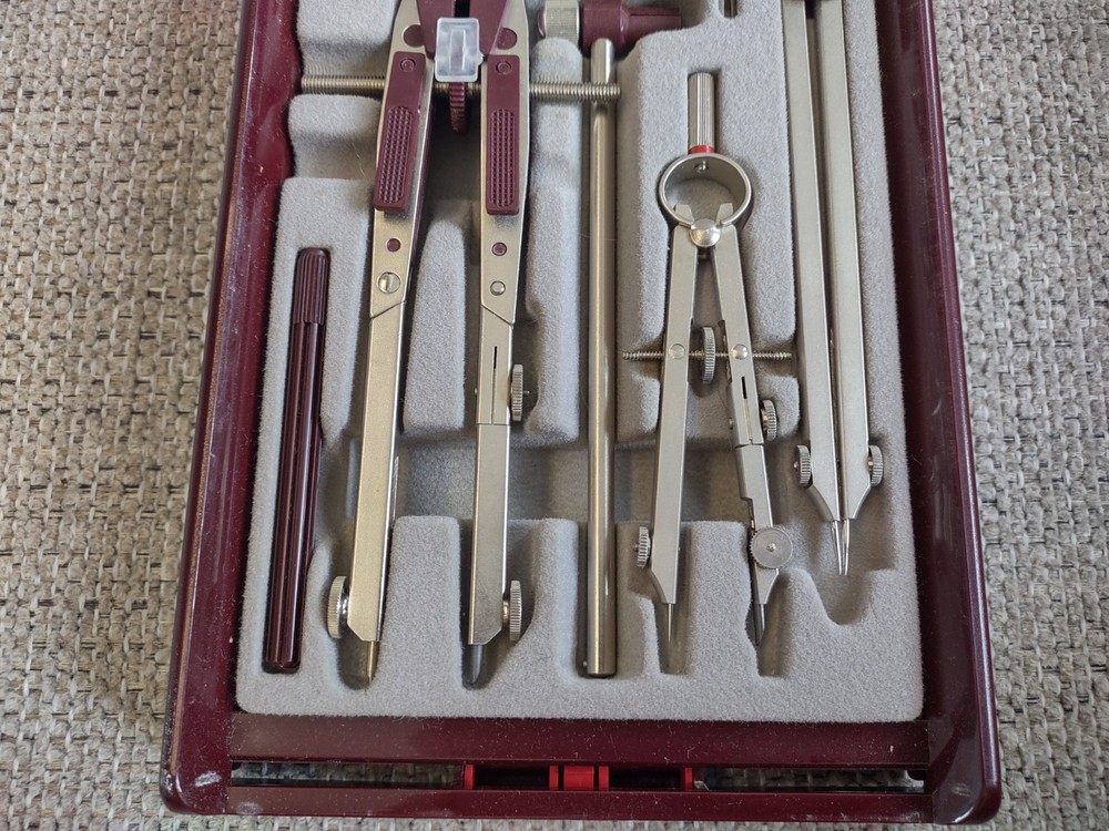 Geproft Rotring Drafting Compass Set Looks Complete Excellent MINT NOS Shape