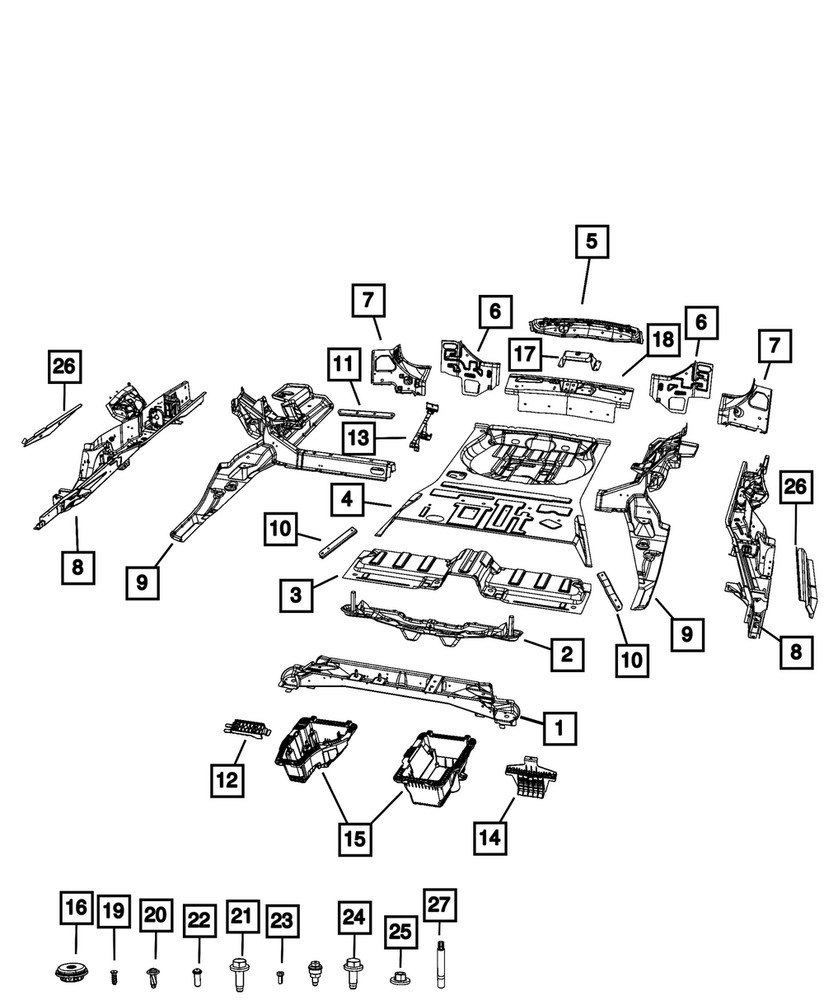 Genuine Mopar Rear Closure Panel 68578660AC