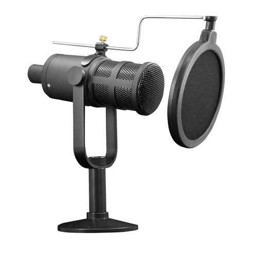 YTM-165D Dynamic XLR Podcast Microphone with Mid-Range Boost, Low-Cut Filter,