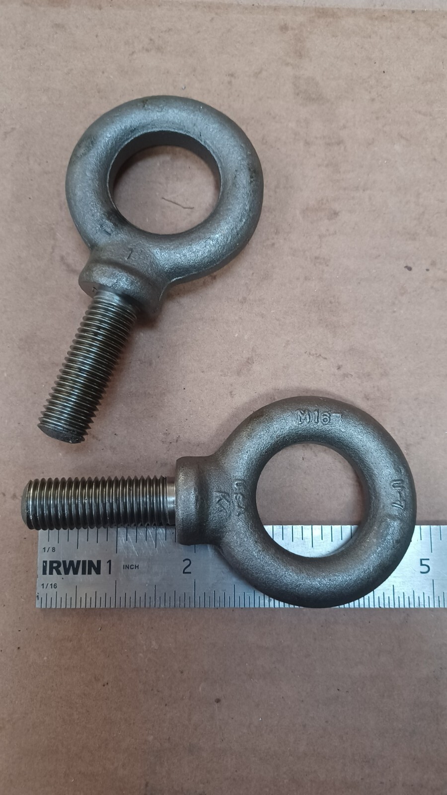 M16 x 2 Metric Eyebolt w/Shoulder, 44 mm Thread Length, eye diameter 35mm