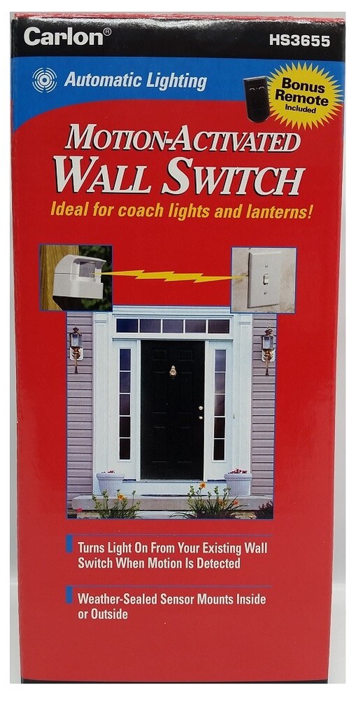 ***USEDOPEN BOX Carlton Automatic Lighting MotionActivated Wall Switch with Remo