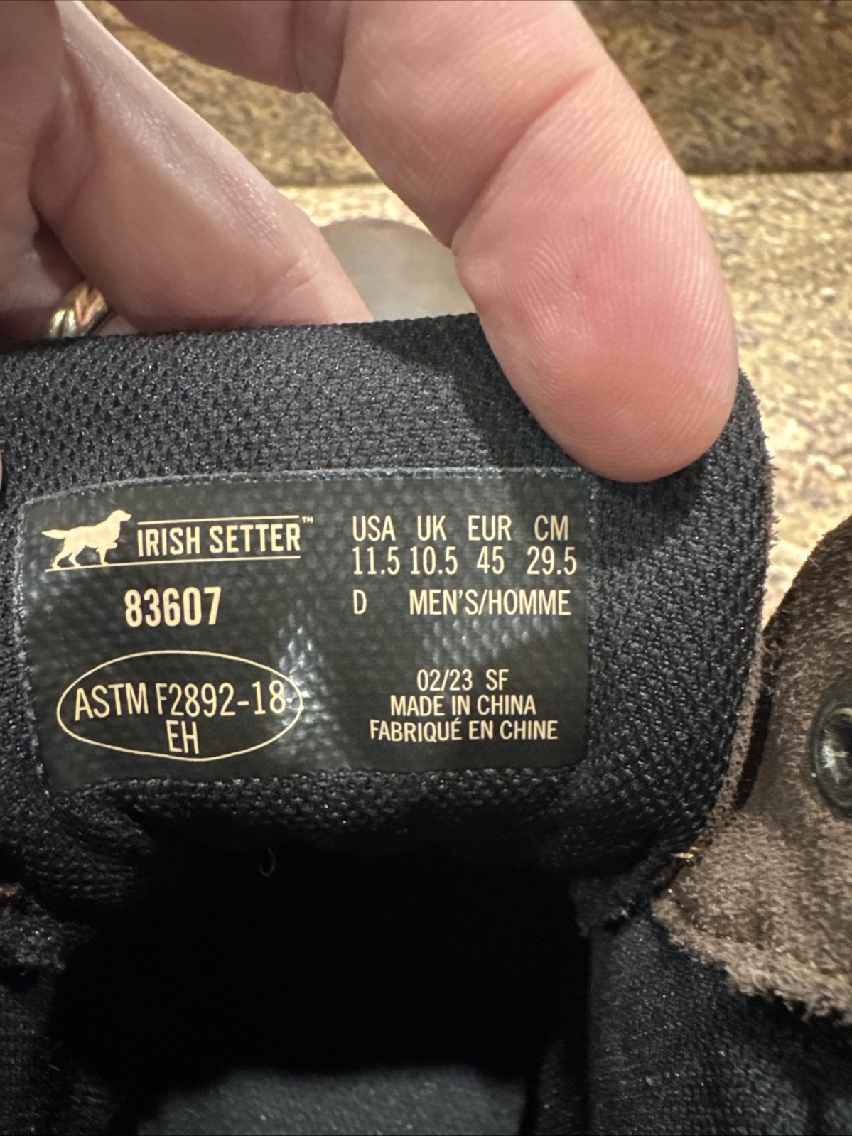 Irish Setter Ely 83607 Electrical Hazard Work Boots Brown 11.5 D/M