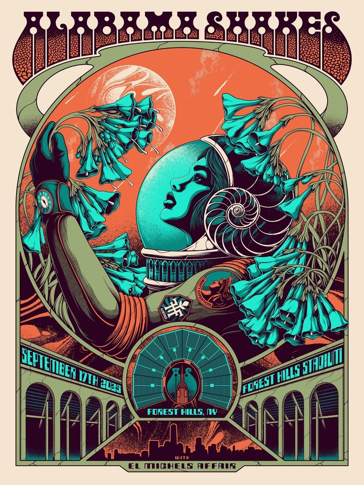 2025 Alabama Shakes Poster – 1 Horse – Artist Proof – Forest Hills NY – 18x24