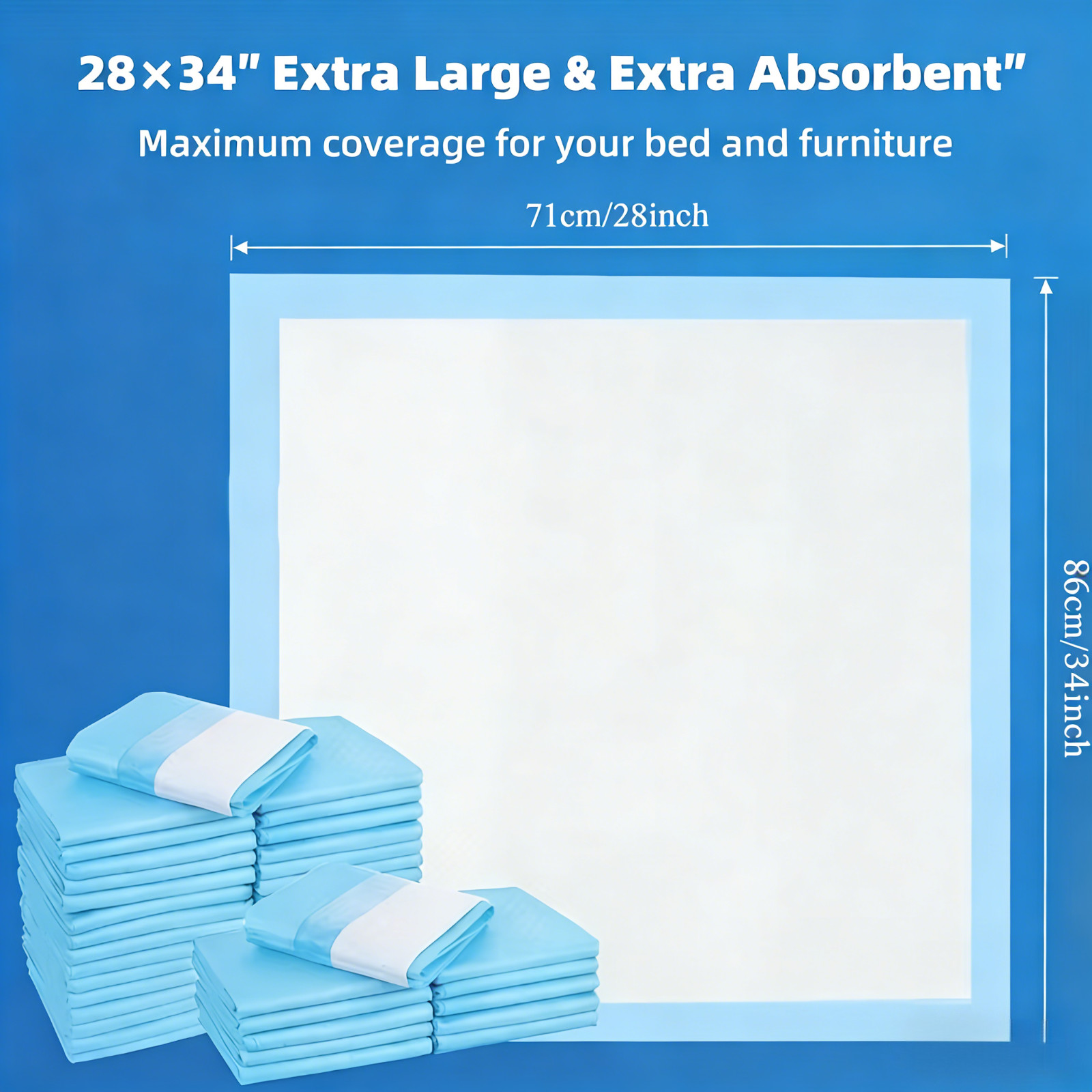 Dog and Puppy Training Pads, X-Large 28x36 inches 100 Count Dog Pee Potty