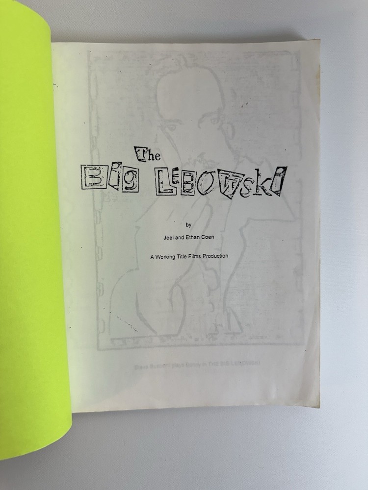The Big Lebowski Original Screenplay