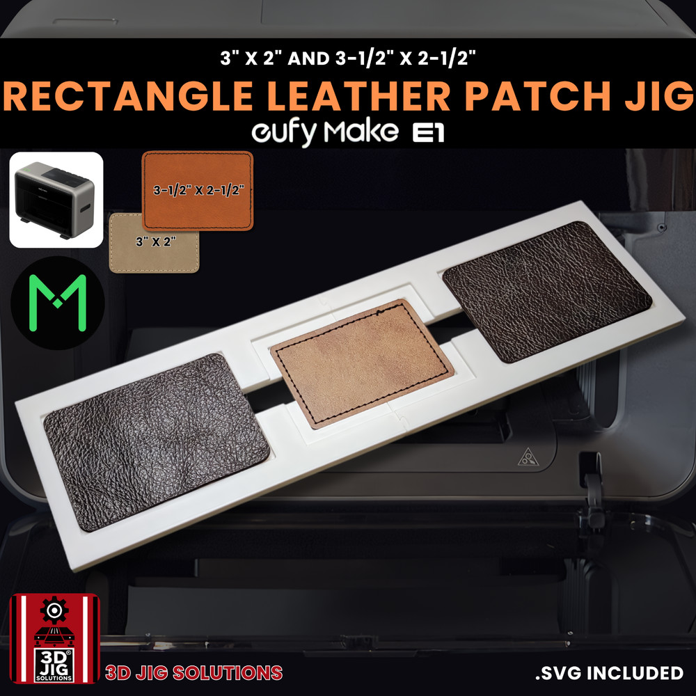EufyMake E1 UV Printer Jig | Rectangle Hat Patch Template